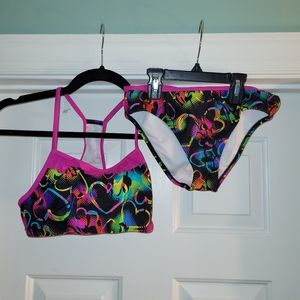 Speedo girls 2 piece bathing suite